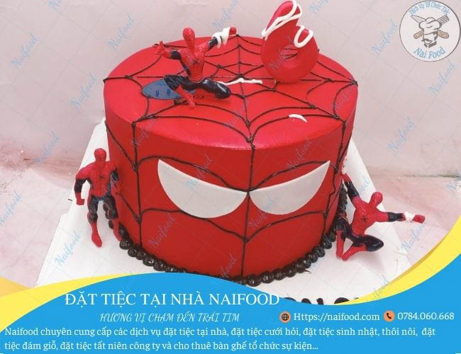 Mẫu bánh sinh nhật hình siêu nhân nhện đẹp, độc và lạ