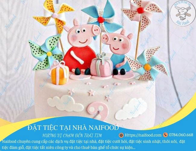 Mẫu bánh sinh nhật đẹp hình con lợn Peppa vui nhộn