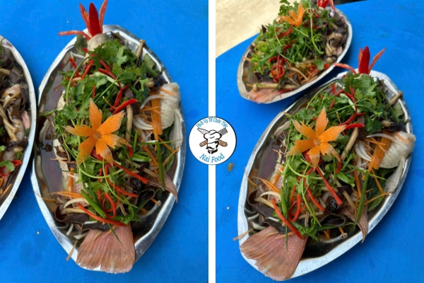 Cá bống mù hấp hồng kong